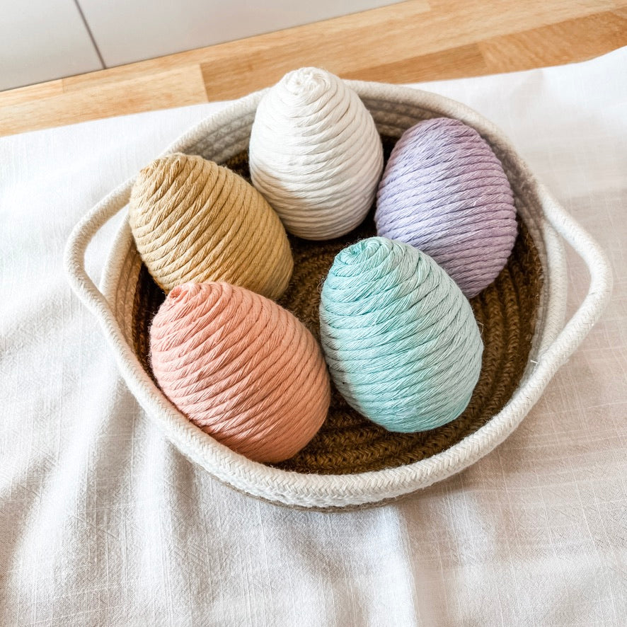 macrame easter eggs