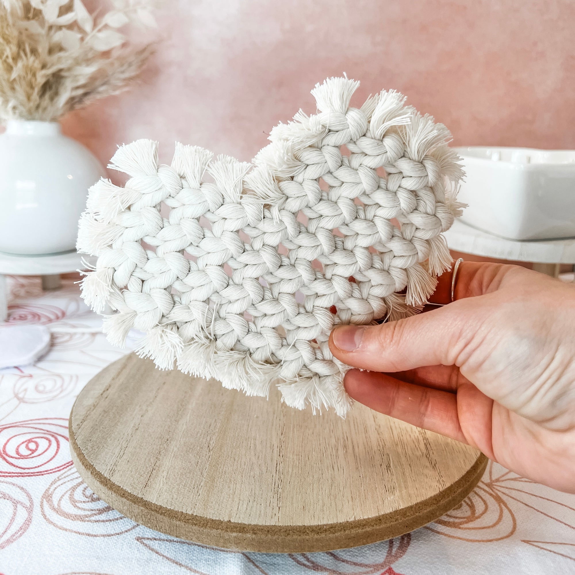 boho heart coaster