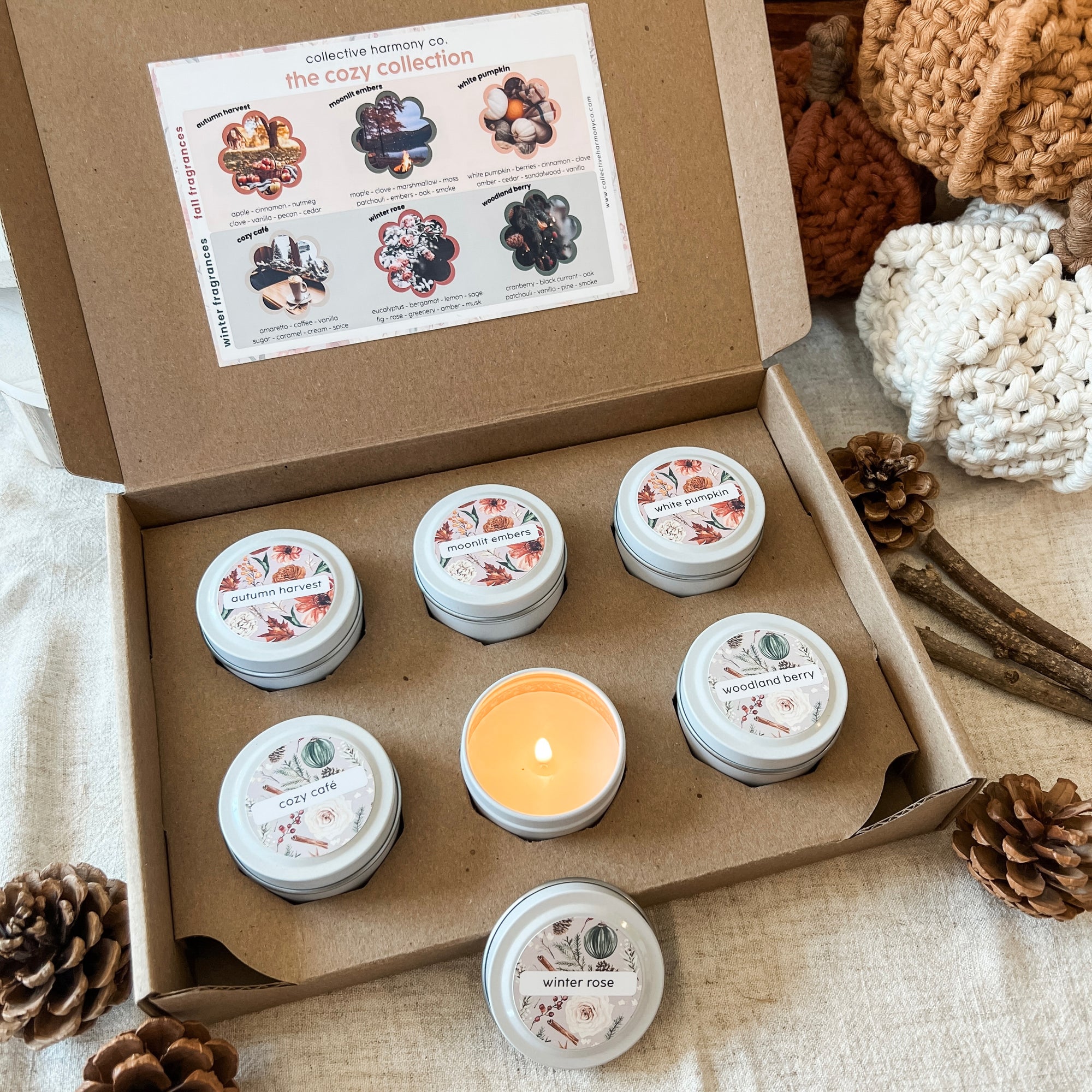 cozy collection candle discovery kit