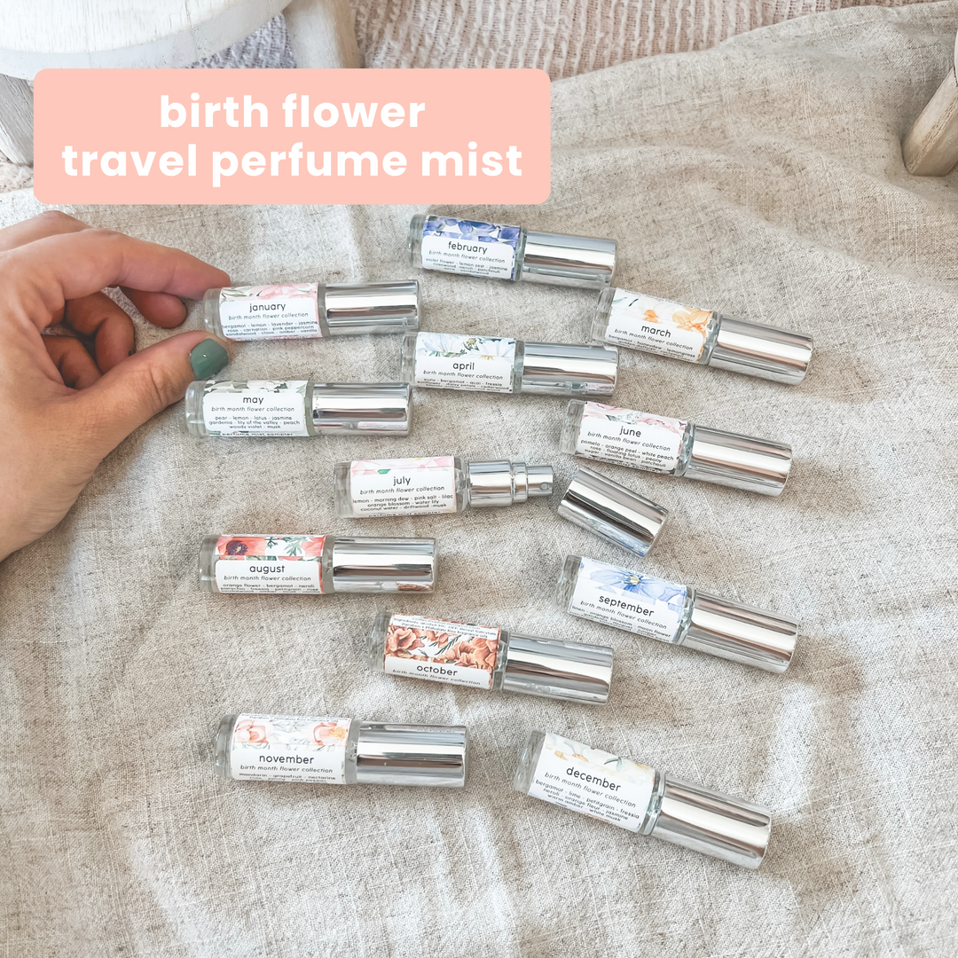 mini birth flower perfume